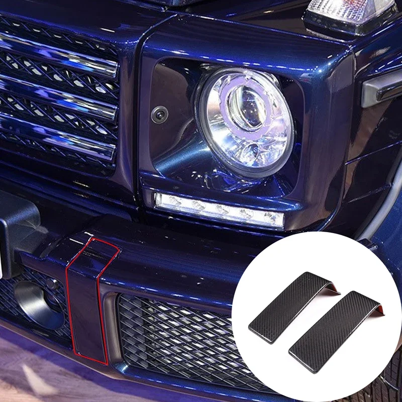 

For Mercedes Benz G Class W463 2012-2018 Real Carbon Fiber Car Front Bumper Trim Cover Cap Auto Exterior Accessories