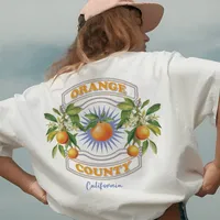 Cute Aesthetic Citrus Botanical T Shirt 90 Retro Orange County Fruit Graphic Tees Oversized Streetwear Women Top Unisex Clothing