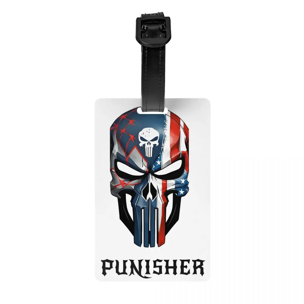 

Изготовленная на заказ багажная бирка Punisher с именной карточкой, идентификационная этикетка с обложкой супергероя для дорожной сумки, чемодана