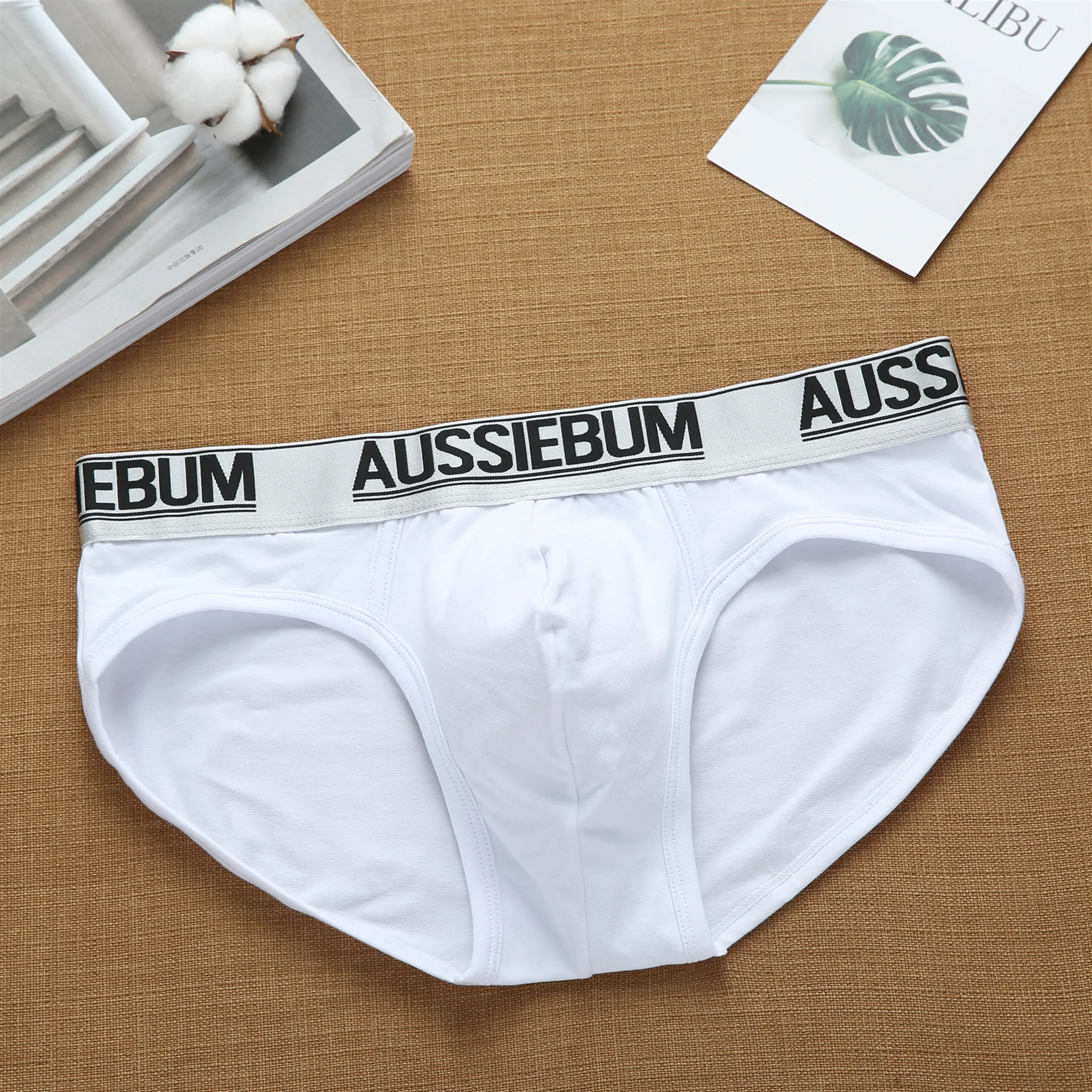 Aussie gum Herren reine Baumwolle bequeme niedrige elastische trend ige Brief Dreieck Hosen Jugend Unterwäsche