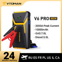 VTOMAN V6 Pro Car Jump Starter Power Bank 2000A Car Battery Charger Auto Emergency Booster Starting Device Jump Starter