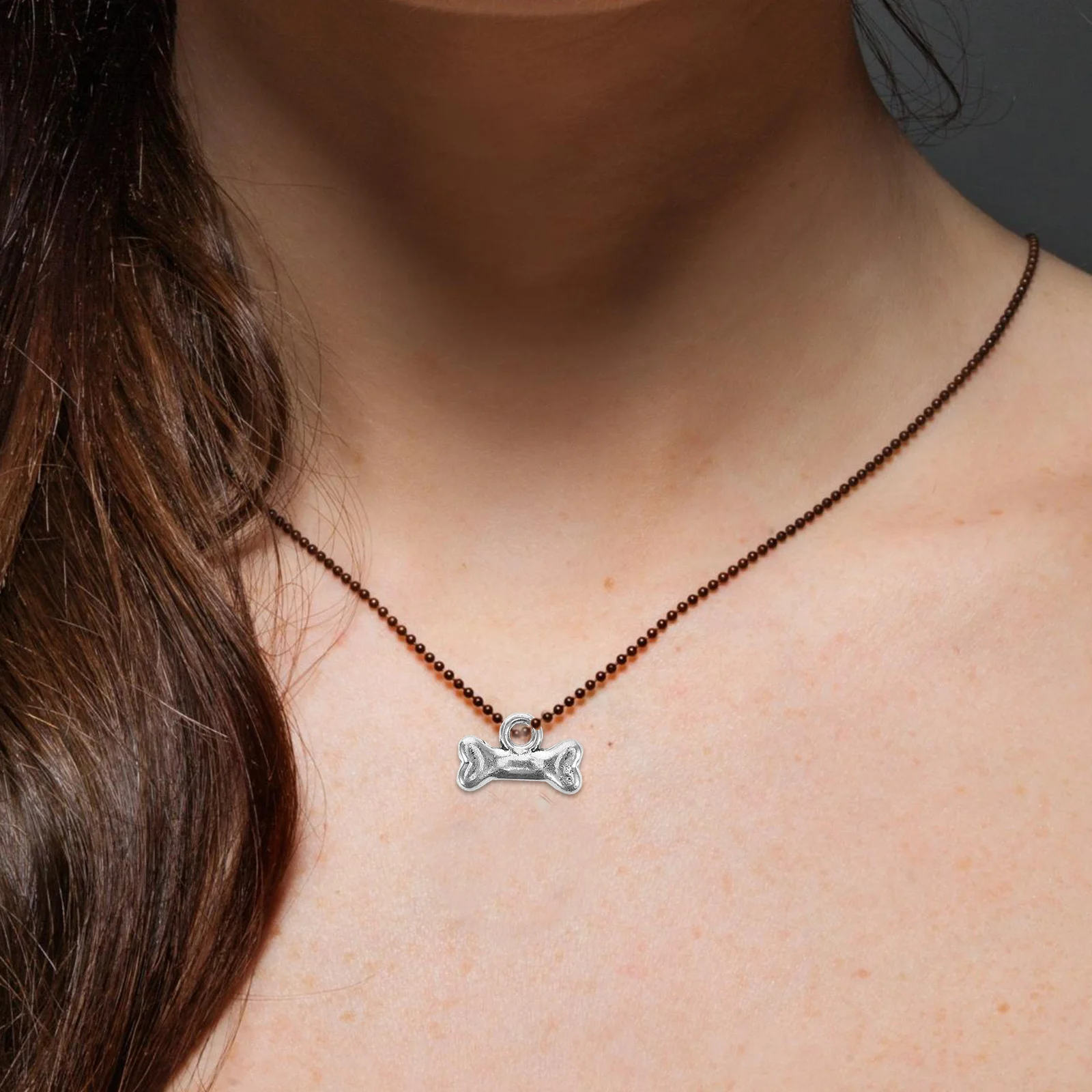 

40Pcs Dog Bone Charms Silver Pendant for DIY Necklace Bracelet Earrings Keychains Pet Jewelry Accessories