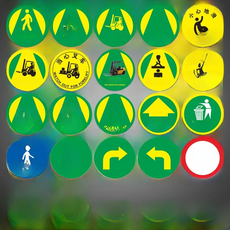 ملصقات تحديد قناة دثر رسومات أرضية مقاومة للاهتراء لقنوات أمان موقع البناء لرافعة المشاة الشوكية