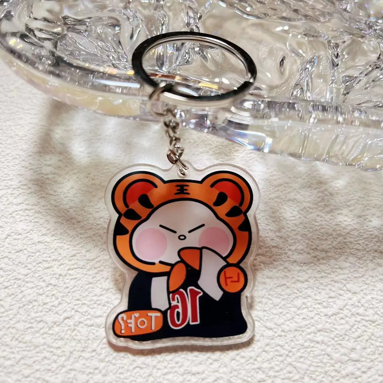 Cute Hoshi Woozi Acrylic Keychains Cartoon Figure Tiger Cat Rabbit Keychains Bag Key Decor Joshua Vernon S.Coups Fans Collection