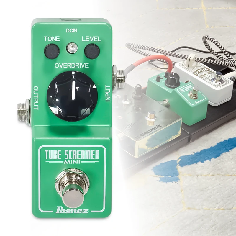 Ibanez TS mini Pedal de guitarra Overdrive efectos de guitarra True bypass Mini tamaño tubo Screamer Pedal, accesorios de guitarra