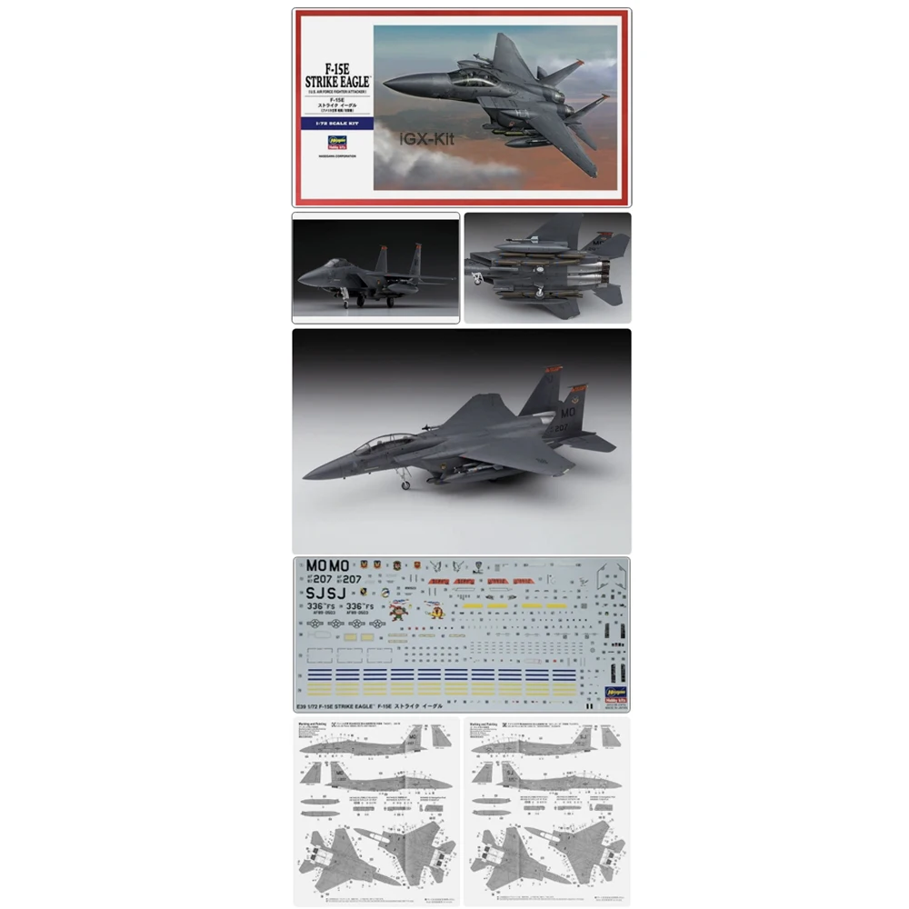

Hasegawa 01569 1:72 Scale US F15 F-15E Strike Eagle Fighter Jet Aircraft Plastic Assembly Model Kit Hobby Craft Modeling Toy