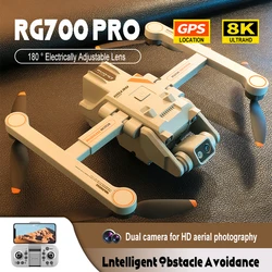 New RG700 Pro GPS Drone 8k Professional Hd Dual Camera 5G Wifi Obstacle Avoidance Brushless Motor Quadcopter Rc Distance Drones