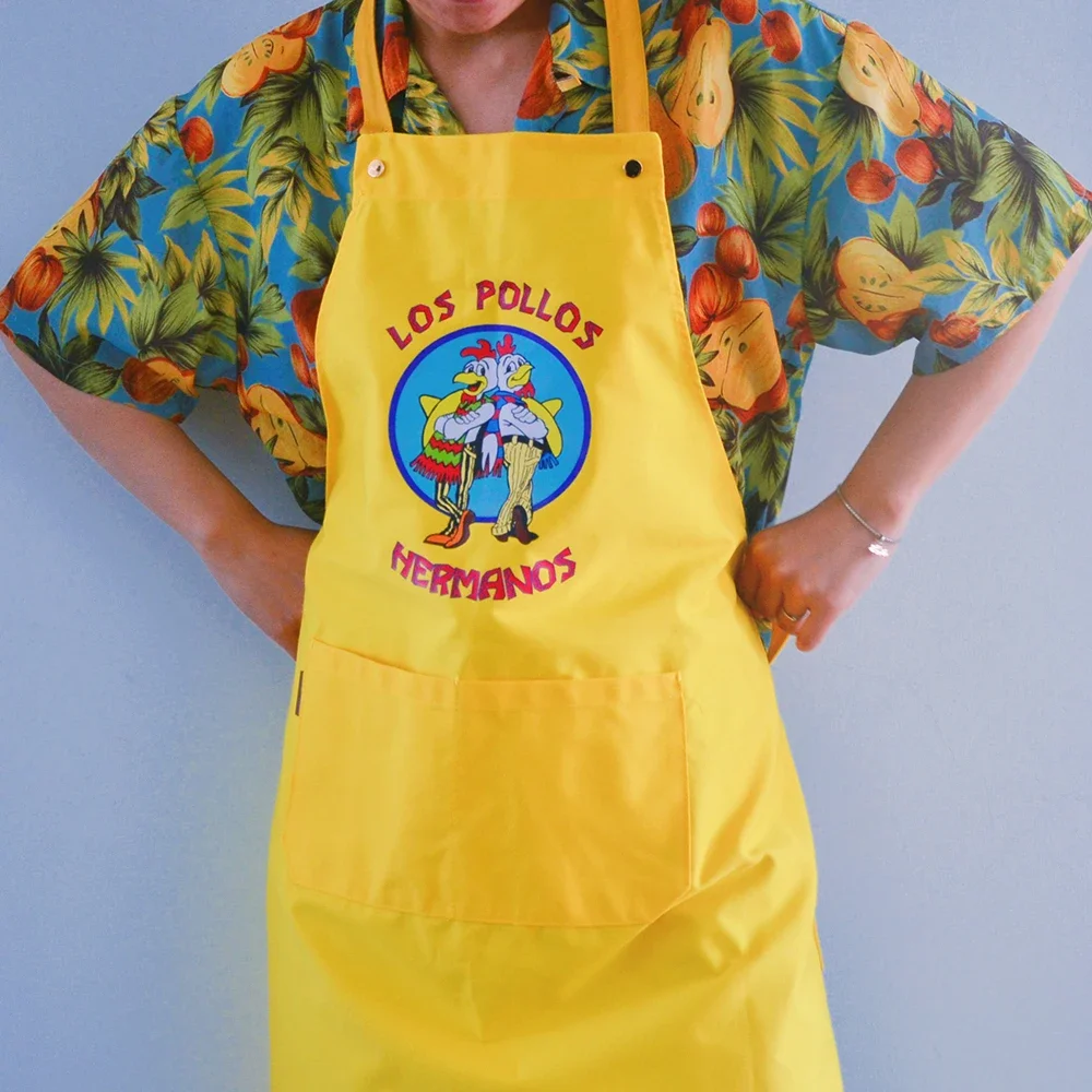 

New Hot TV Series Better Call Saul Cosplay Apron Unisex Breaking Bad Lospollos Fried Chicken Shop Canvas Aprons Costume Props