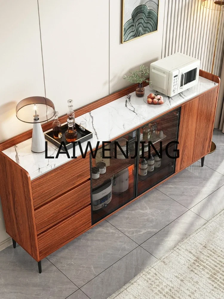 

Slate solid wood dining side against the wall integrated storage cabinet glass door living room entrance kitchen storage cabinet