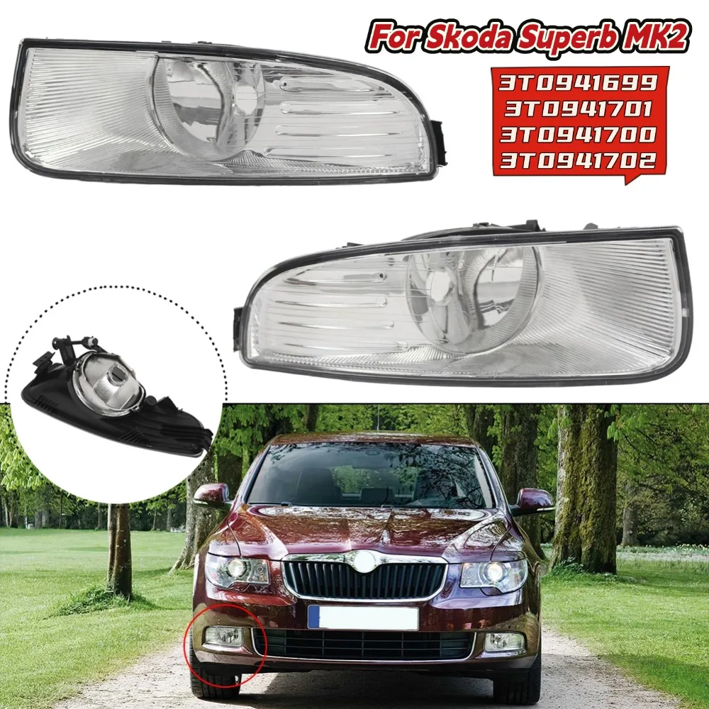 

Front Right Fog Lamp Cover For Skoda Superb MK2 2009-2013 3T0941700 3T0941702 Replacement Car Lights Accessories