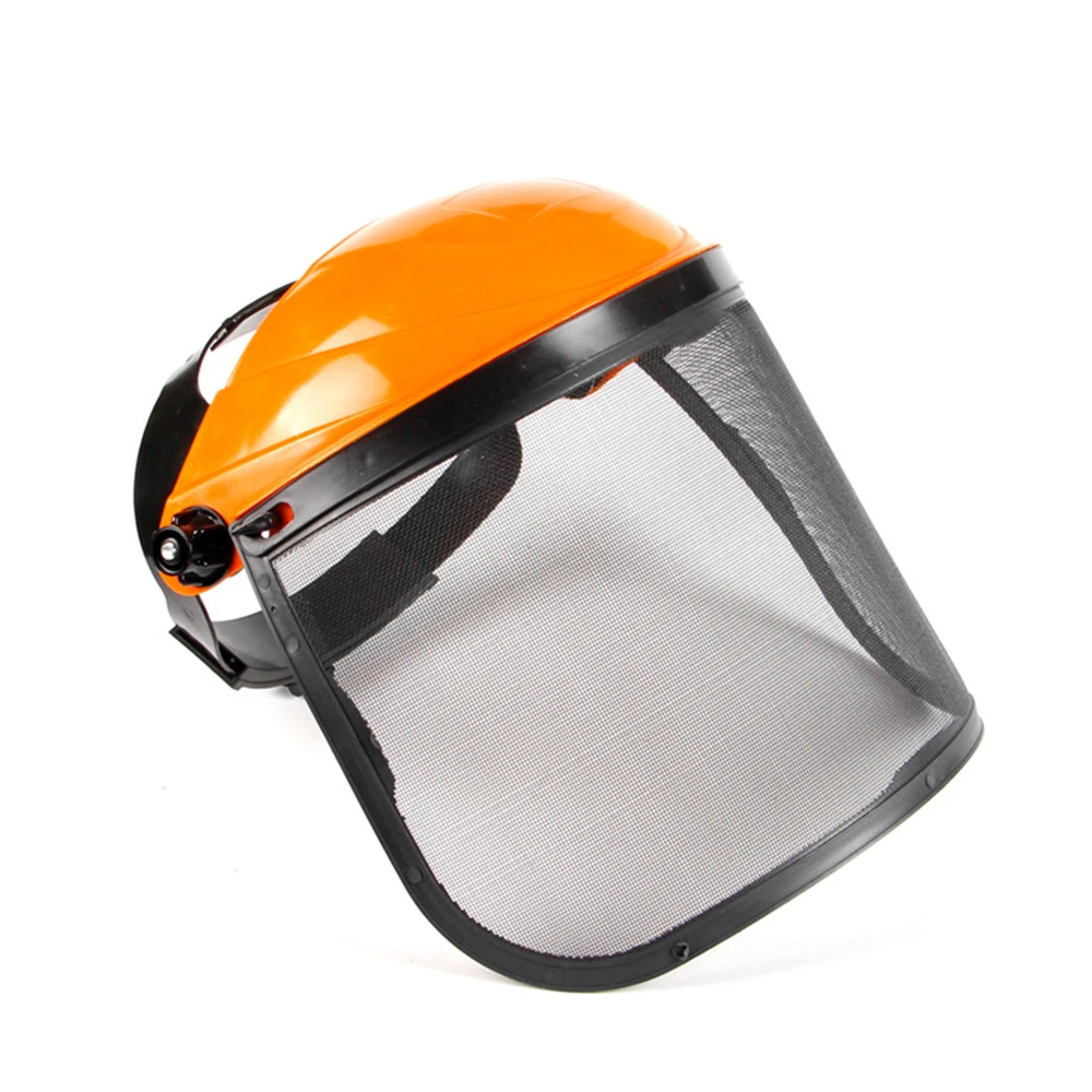 Garden Grass Trimmer Safety Helmet Hat With Full Face Mesh Visor Protection Mower Protective Mask