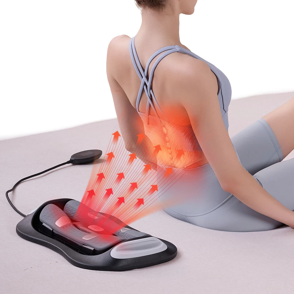 

Pro Smart Lumbar Massager Electric Vibration Heat Therapy Traction Lower Back Pain Relief 15-Minute Cycle Plug-in ABS+PC