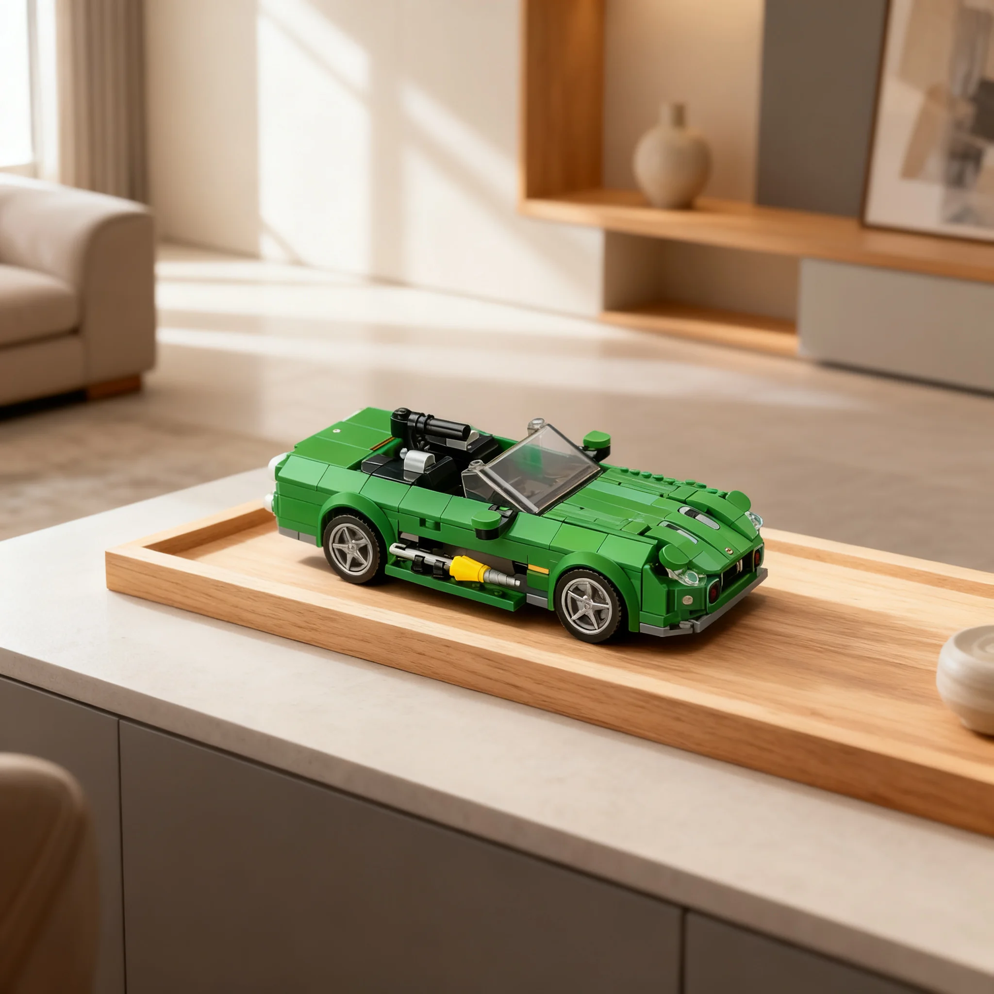 378pcs MOC City Champions Jaguar XKR Model Building Blocks Architecture Toys Birthday Gift Education Brick Presentation Display