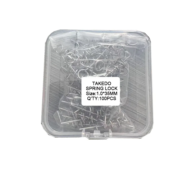 TAKEDO 15 مللي متر 25 مللي متر 35 مللي متر تهزهز إغراء موصل إغراء مسامير الفولاذ المقاوم للصدأ قطب ستينغر الصيد إغراء موصل الربيع قفل المفاجئة