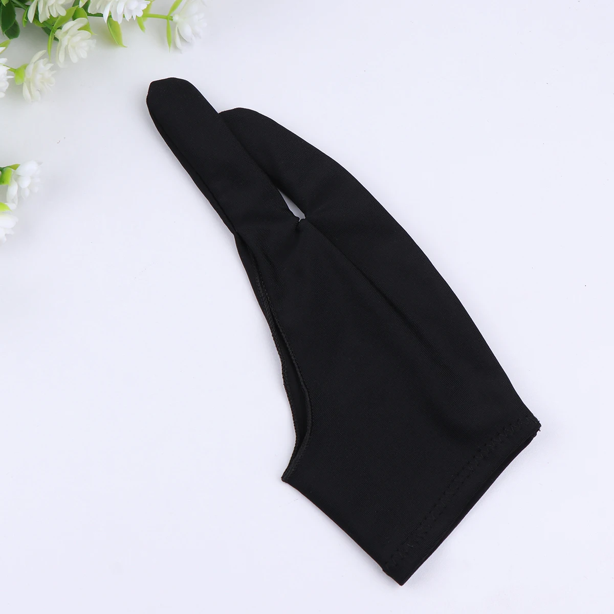 

2 Pcs Anti-fouling Drawing Gloves Two Finger Curved Artist Sketch Black for