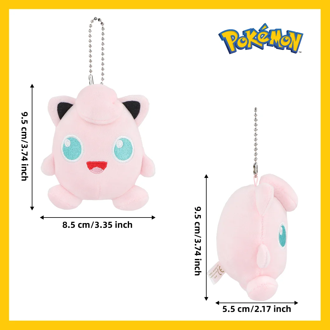 Mimikyu Eevee Plüsch-Schlüsselanhänger: Pocket Monster Cos Eeveelution Snorlax Puppe Anime-Anhänger für Fans, Sammlerstück, Sylveon Geschenk, Deko