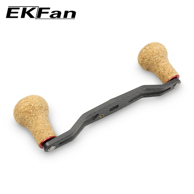 EKFan 120MM Carbon Handles Cork Knobs 32G 8x5MM 7x4MM Holes For Dawa Shman Bastcast Reel DIY Parts