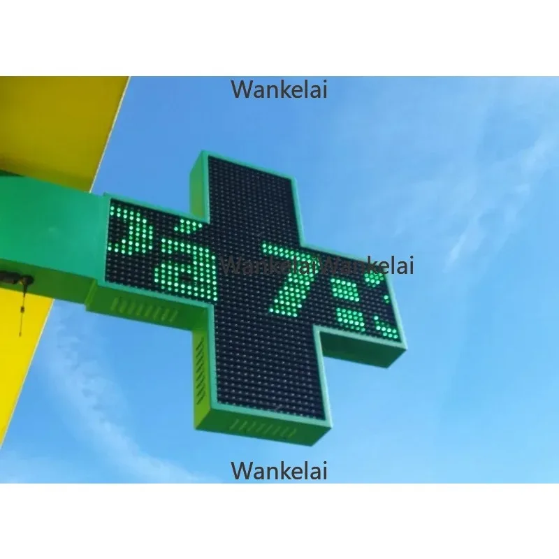 Pharmacy Sign Customized Cross Led Display Screen Full Color P5 Pharmacy Cross Outdoor Led Screen