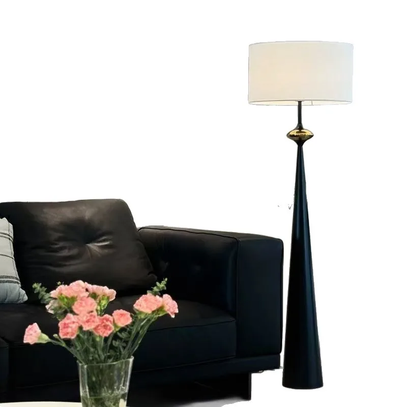 

Simple living room bedroom large floor lamp, creative minimalist design sense of atmosphere wabi sandy wind fall