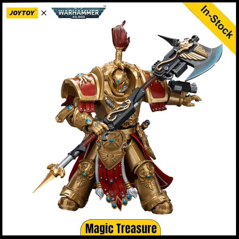 【In Stock】JOYTOY Warhammer 40k 1/18 Action Figures 14cm Adeptus Custodes Allarus Custodian with Castellan Axe