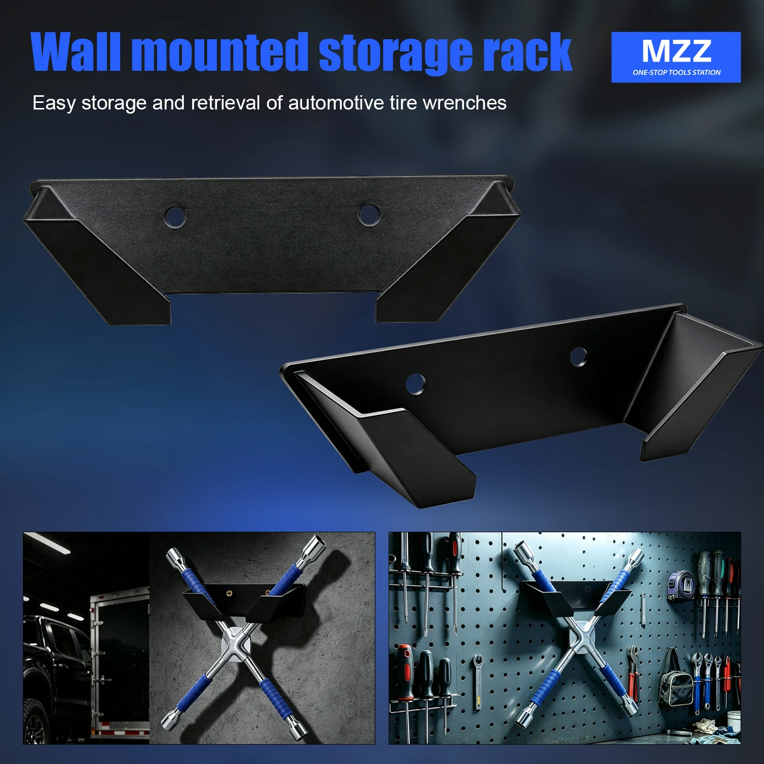 Wall-Mounted Wrench Holder Storage Bracket Vehicle Inventory Management Hook Auxiliary Hanging Piece for Home Organization