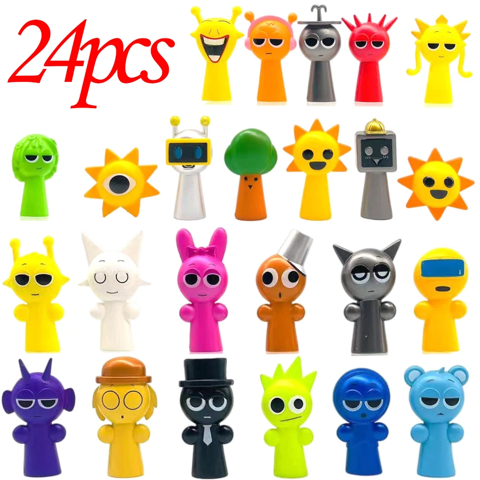 Anime 24pcs Sprunki Figures Doll Toys Sprunky Figuras 7cm PVC Game Model desktop decoration Doll birthday Christmas gift