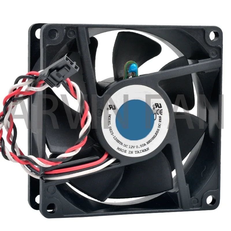 0825-12HBTA 8cm 80mm Fan 80x80x25mm DC12V 0.50A 3lines Quiet Cooling Cooling Fan For Thermal Electronic Thermostat