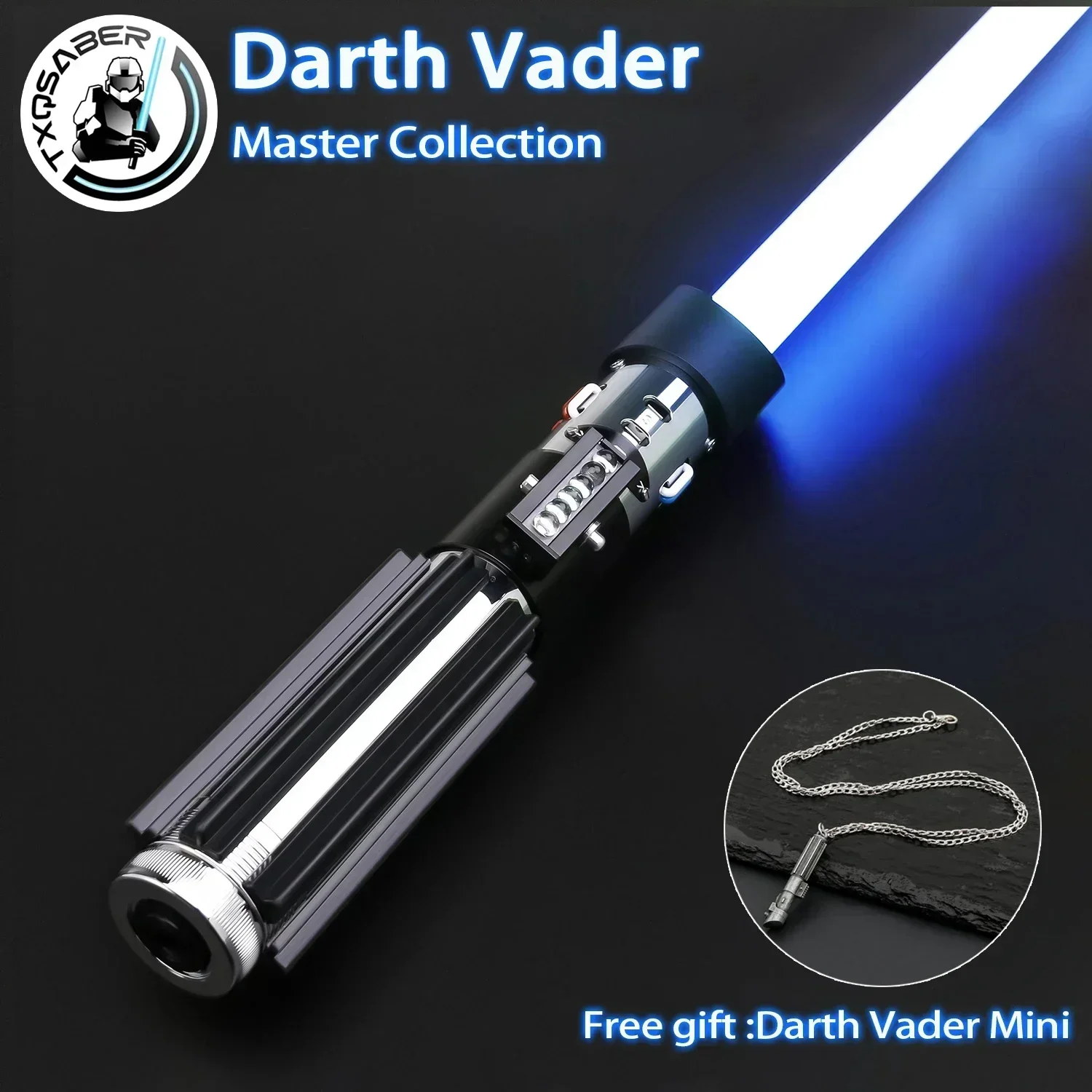 TXQSABER Darth Vader Neo Pixel Lightsaber Force Heavy Dueling Motion Control Smooth Swing Light Saber Infinite Color Changing