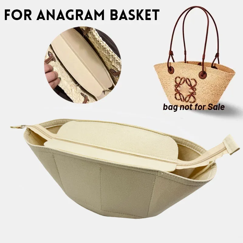 

Drawstring Bag Organizer Insert Shoulder Strap for Anagram Basket Straw Woven Bag Support Inner Liner Bags Accessories