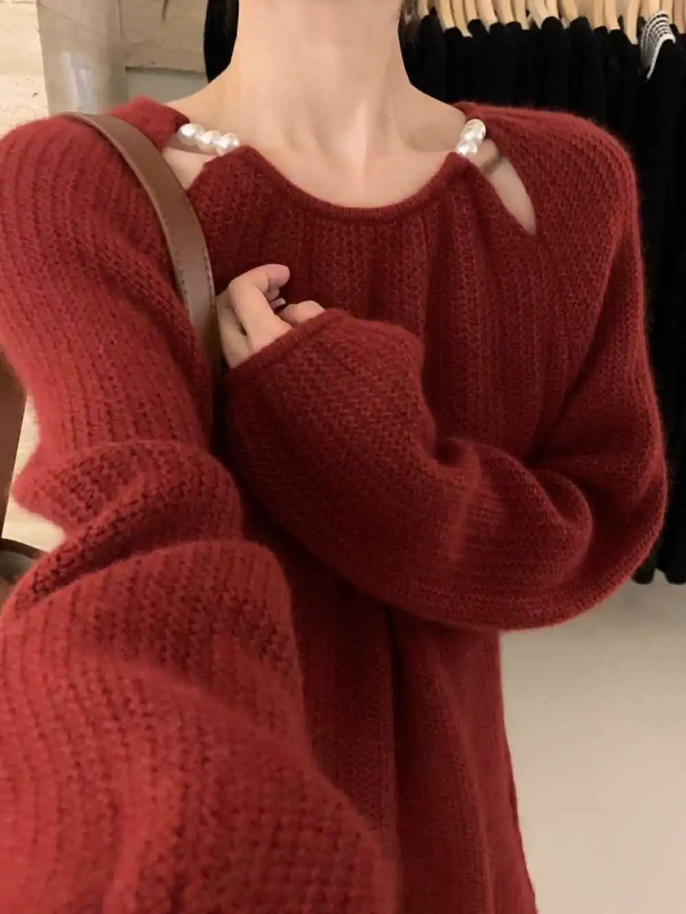 

Sweaters Jumpers Pullovers Woman Y2K Harlequin Pattern Dotted Professional BF Business Meeting Lady OL Commute Work Autumn Gothi