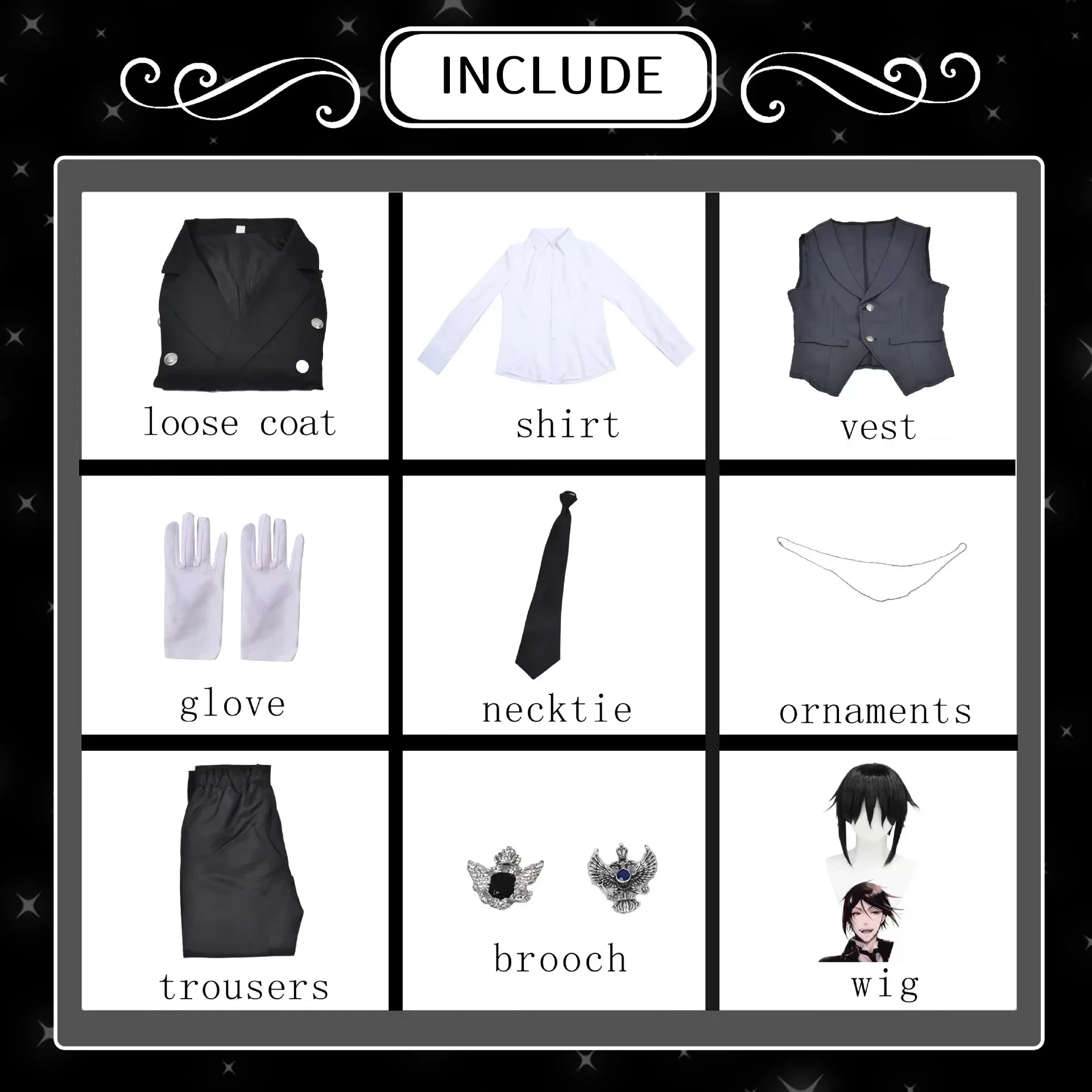 Sebastian Michaelis Cosplay Costume Black Butler Adult Carnival Uniform Wig Anime Halloween Party Costumes Masquerade Women Game image 3