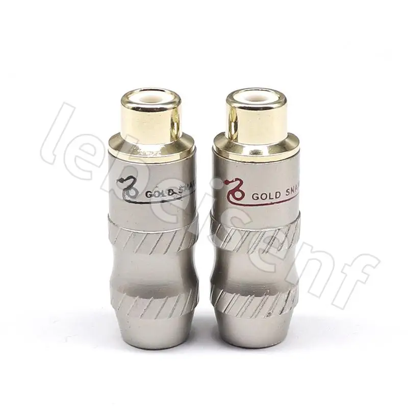 2pcs/1pairs Copper gold-plated RCA female plug Lotus welding plug AV audio and video extension socket RCA wiring female head