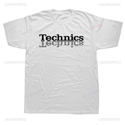 New Arrival Technics Dj Turntable Music House Printed T-shirt Techno Electronic Hip Hop Graphic T Shirts Streetwear Summer Tees