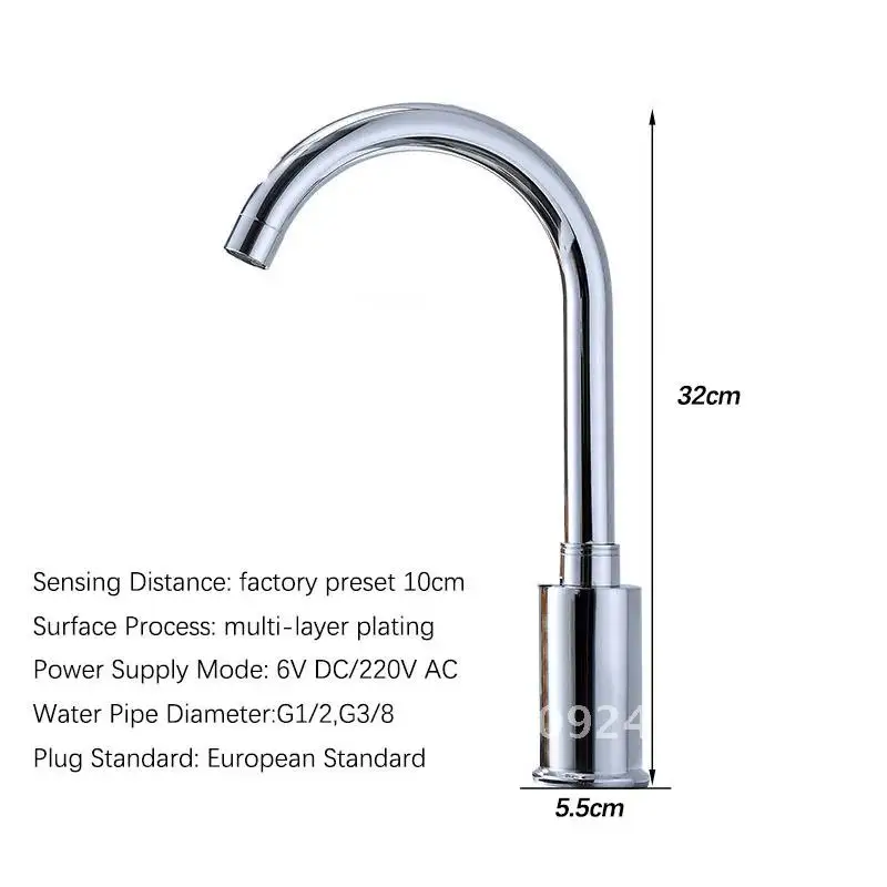 Smart Touchless Kitchen Bathroom Sink Faucet Automatic Intelligent Mixer Faucets Infrared Chrome Sensor Gourmet Kitchen Taps