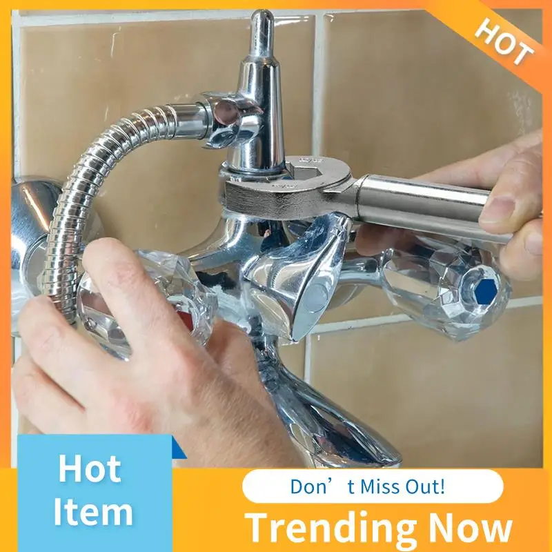 

CMHI-Plumber Wrench, 2-In-1 Angle Stop Wrench,Plumbing Tools For Faucet Nuts, And Spigots
