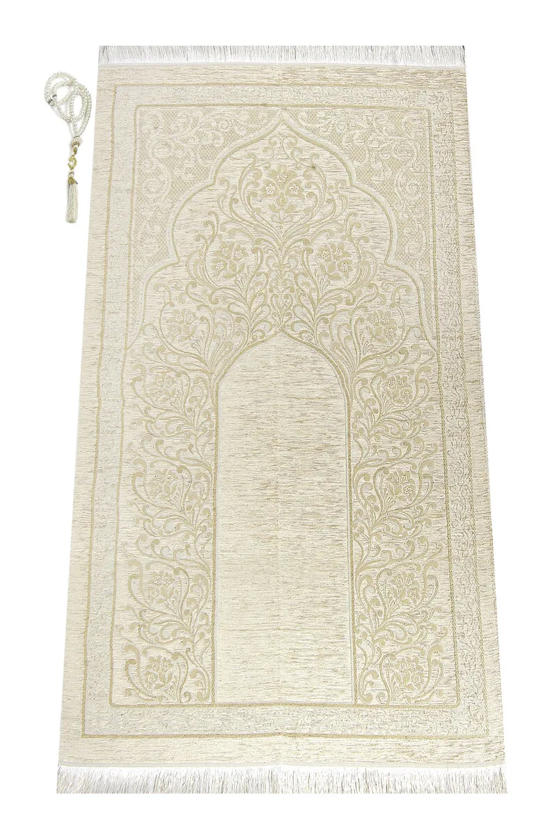 ŞÖNİL CREAM CREAM Muslim Islam Sheet Prayer Mat Holy Quraan Islamic Mats