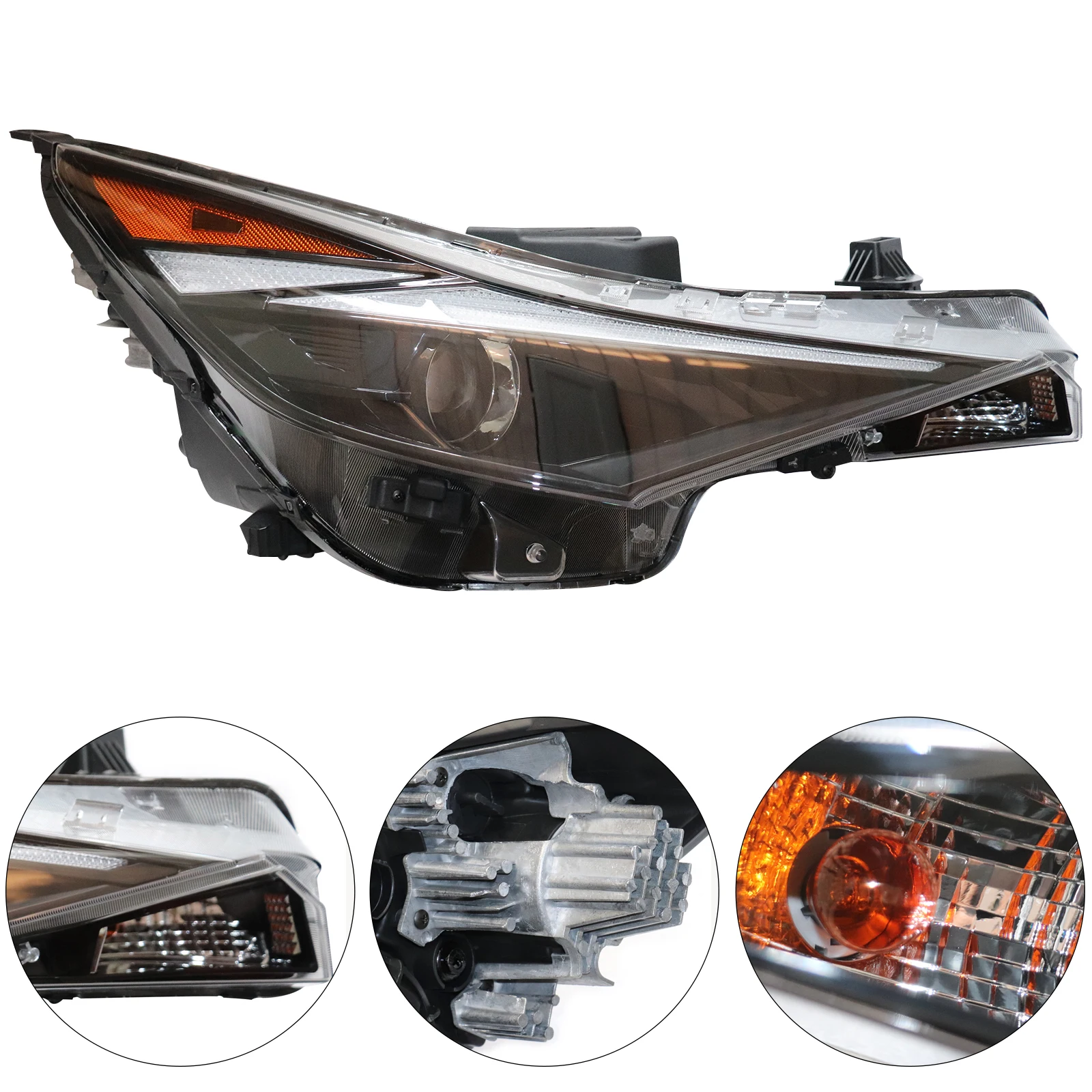 

Front Right Halogen Headlight Compatible with 2021-2022 Hyundai Elantra Headlamp Replacement Component Car Accessories