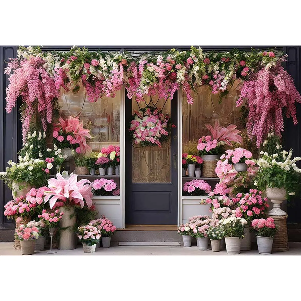 Allenjoy Spring Floral Store Photography Backdrop