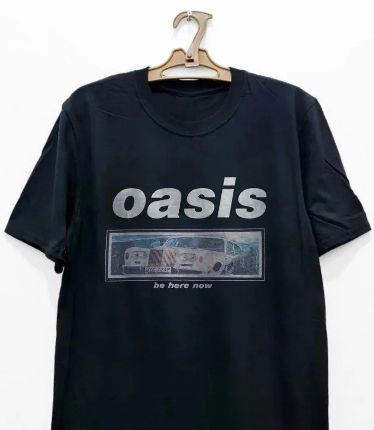 

Винтажная футболка Oasis Be Here Now 1997, унисекс, черная, размер S 5XL