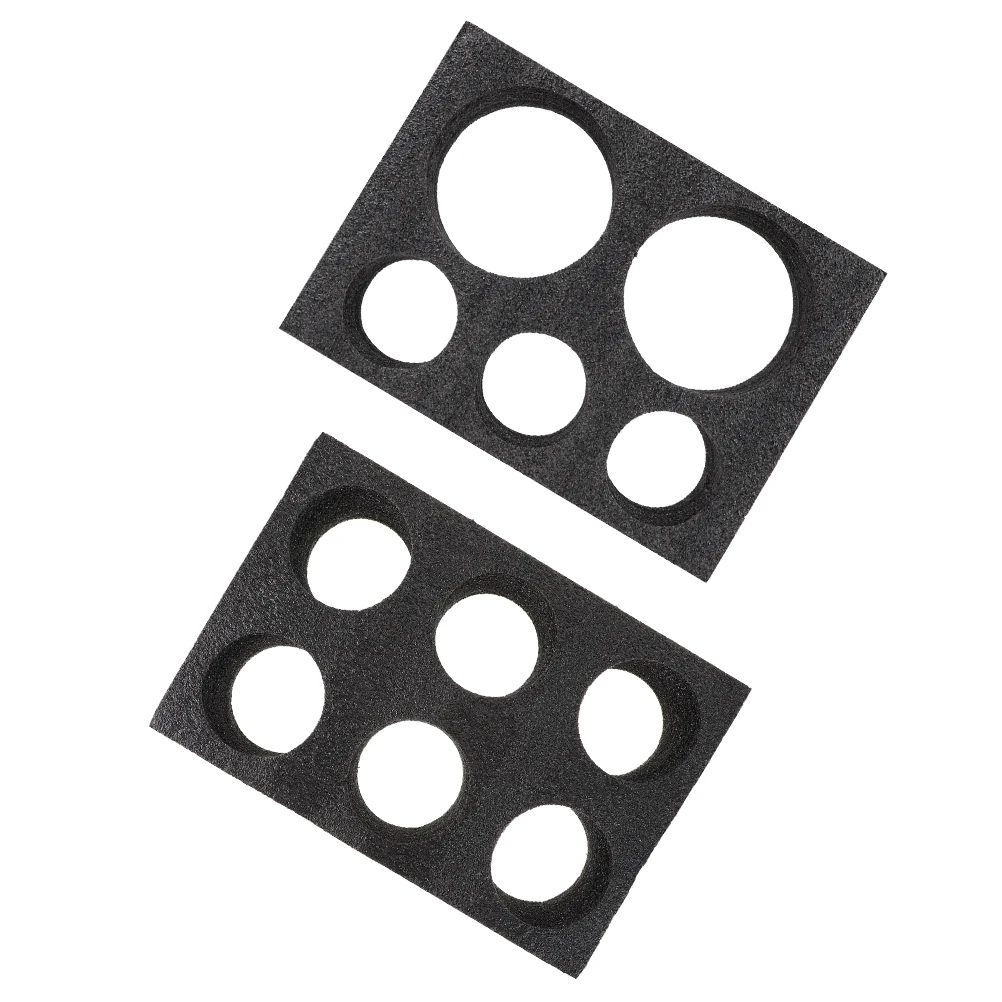 

2 pcs Cup Holder Trays Black Multi-hole Drink Carrier for Coffee Takeout Reusable Milk Tea Packing Tray Safe Practical