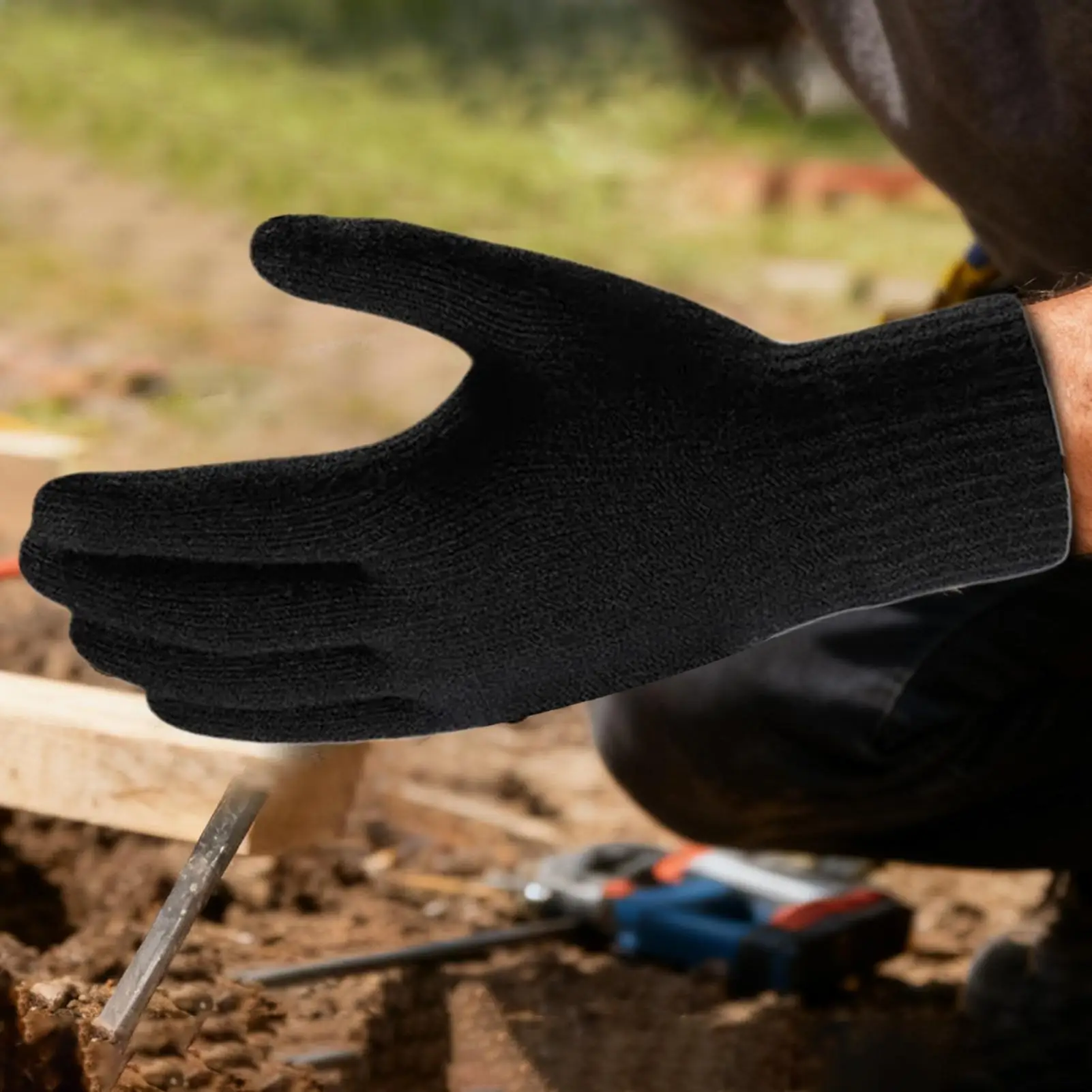 Heated Gloves Touchscreen Hand Warmer Windproof Knit Cold Weather Gloves For Men Women Cold Weather Ski Riding Hiking Running