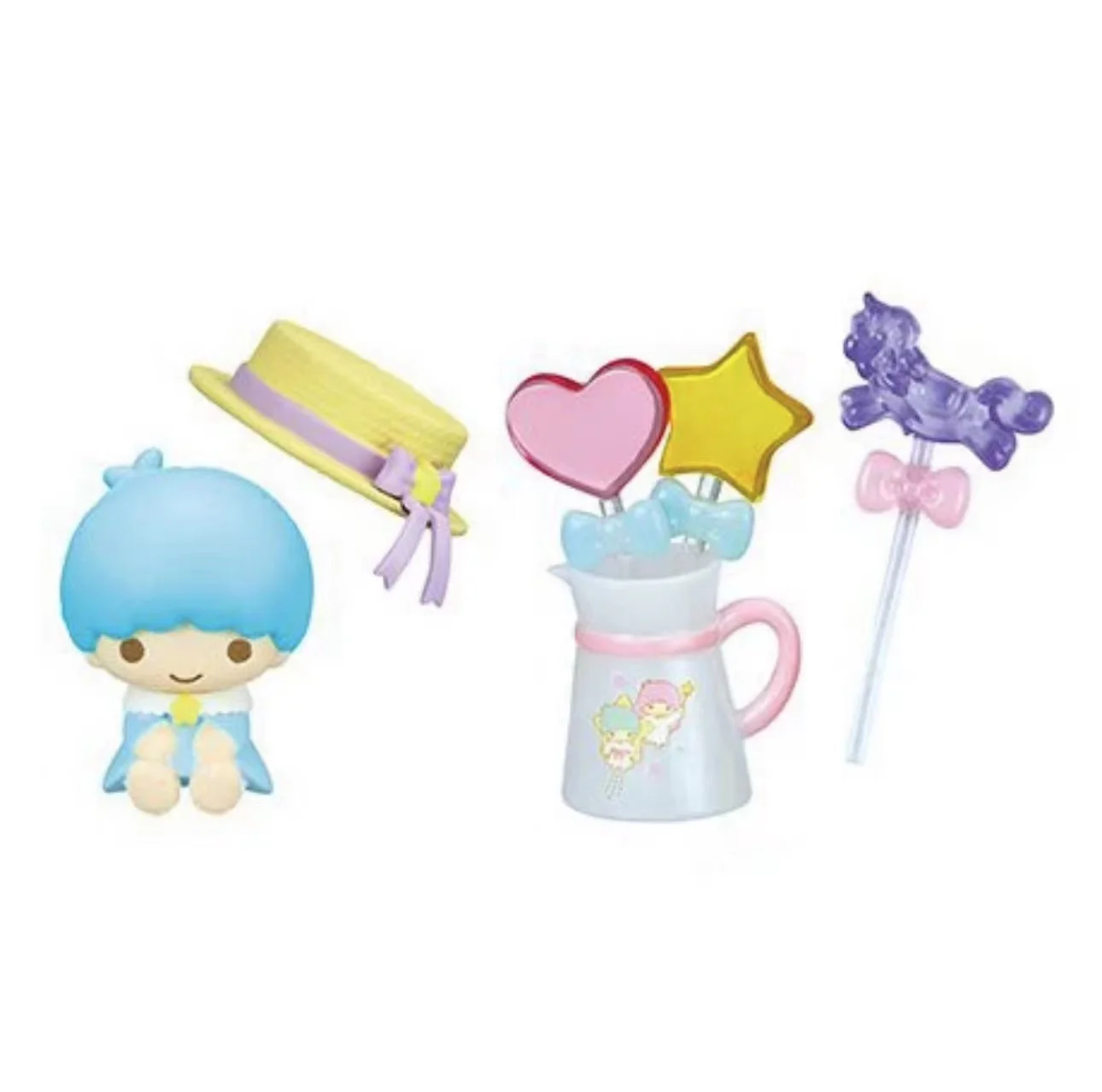 BANDAI Sanrio Figures Model Gemini star Camping cuisine Dream Picnic prop EX CASHAPON Cute ornament Original Toy