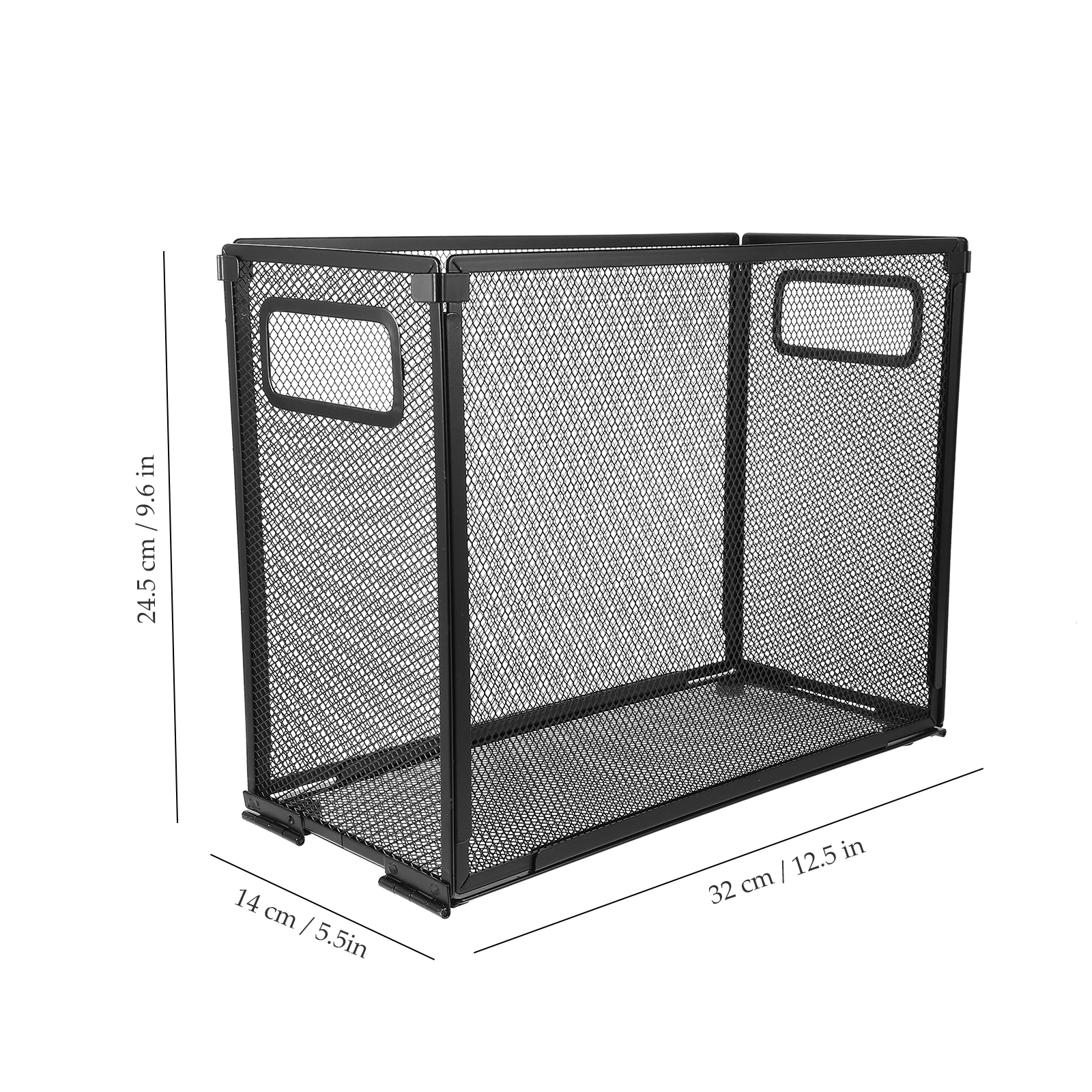 

File Rack Document Holder Desk Organizer Magazine Basket Mesh Steel Foldable File Storage Rack Paper Organizer For Desk Study