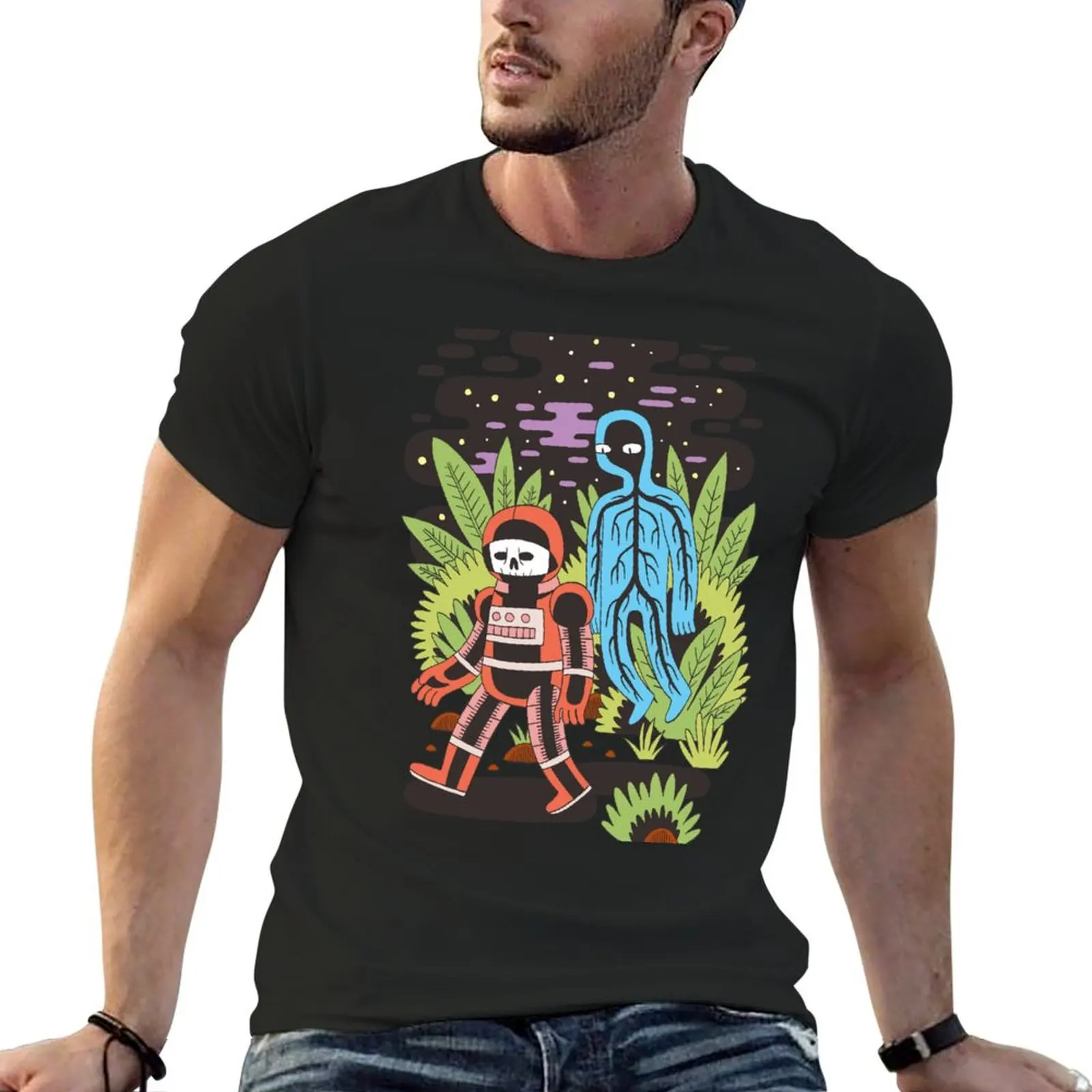 

Ghost Space T-Shirt oversized anime t shirts korean fashion graphic t shirt vintage mens funny t shirts