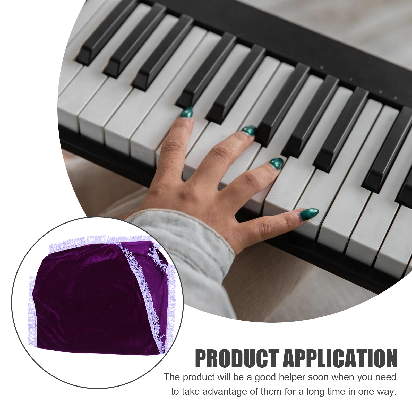 

Electronic Piano Dustproof Cover Durable Keyboard Fabric Cloth for -proof Exquisite Protector