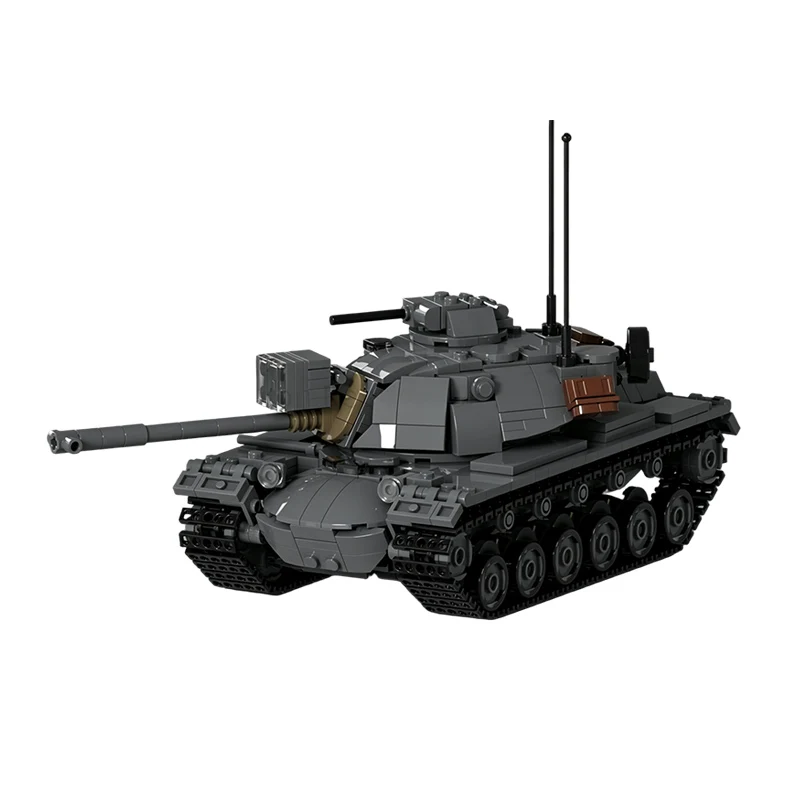M48 Military Main Battle Tank Model MOC Building Bricks War Equipment Style Modular Technology Gifts Holiday Assemble Toys Suit