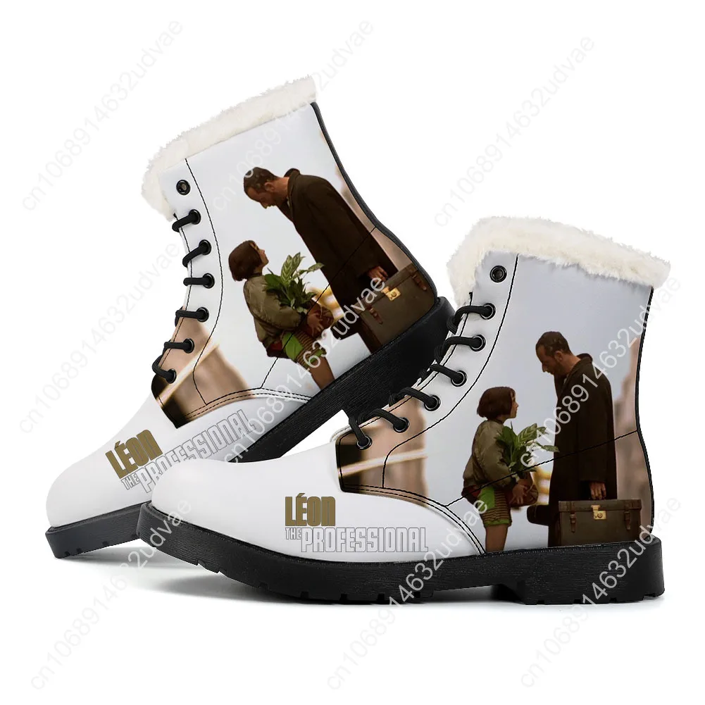 

Léon: The Professional Plush Boots Mens Womens Teenager Shoes Casual Boot Outdoor Light High Quality Print on Demand Custo Shoe