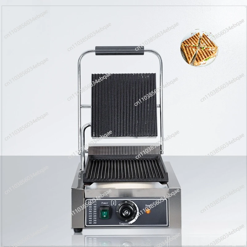 Plate Grilling Oven Fried Steak Pork Chop Sandwich Machine Single Head Papani Double Sided Plate Grilling Oven
