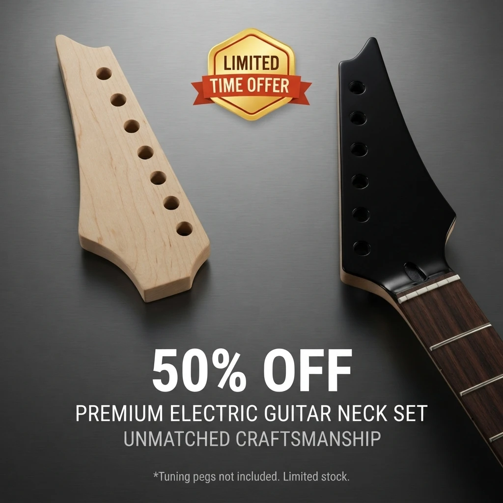 Maple Neck Rosewood Fingerboard Electric Guitar Replacement Neck 22 Fret Guitar Parts for Electric