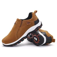 New Men Slip on Hiking Shoes Climbing Footwear Male Outdoor Light Soft Rubber Sole Jogging Trekking Walking Sneakers